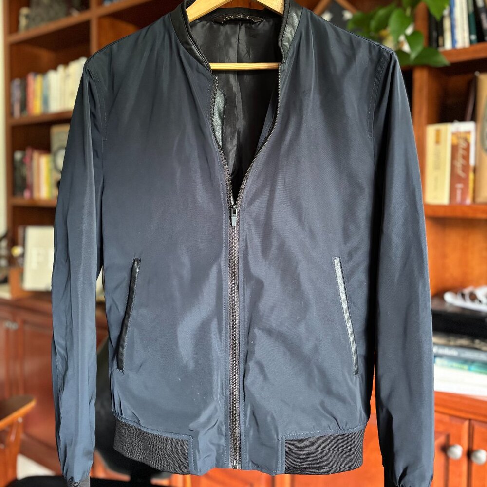Zara Man Lightweight Bomber Jacket – Black (Size Small)